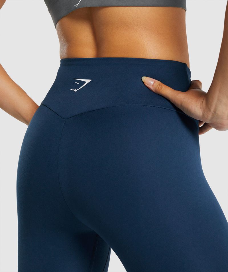 Women's Gymshark Training Leggings Navy | USA  8150-FWYSR