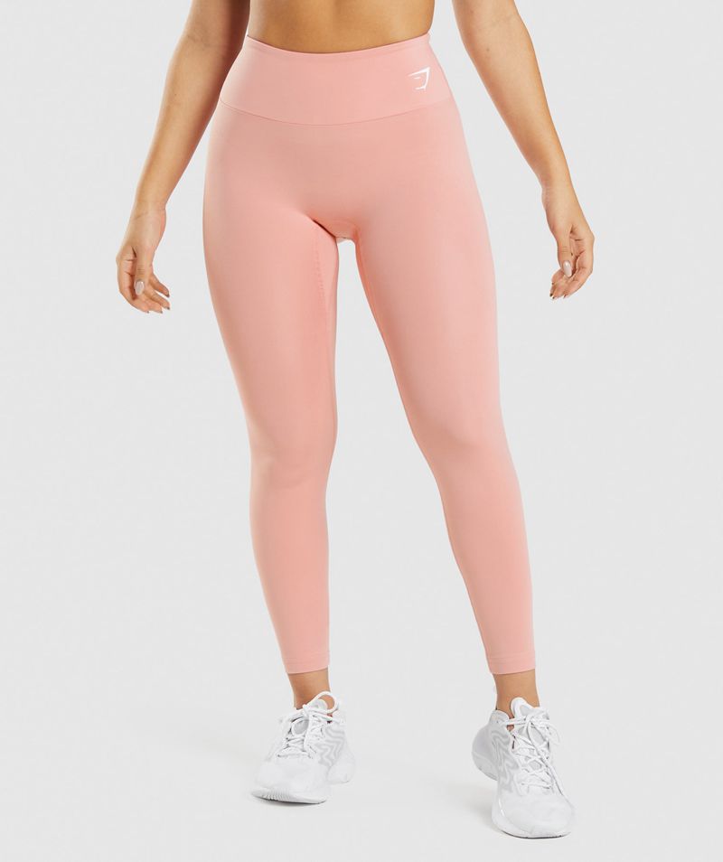 Women\'s Gymshark Training Leggings Pink | USA  9182-TUDNI