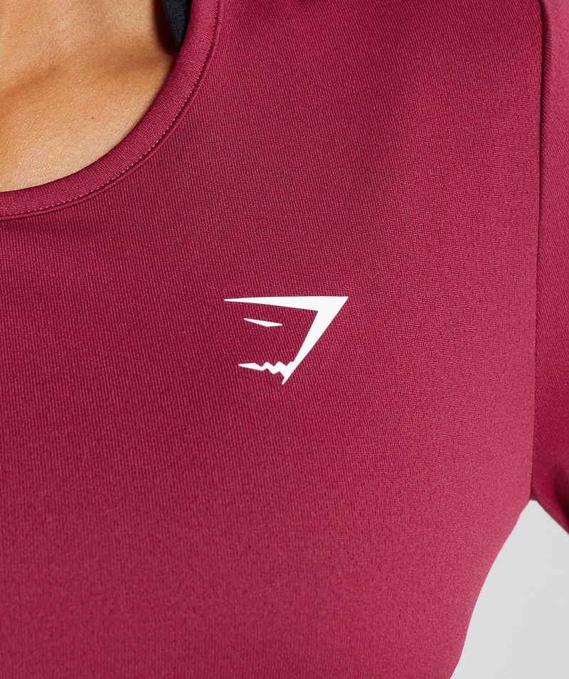 Women's Gymshark Training Long Sleeve Tops Pink | USA  1805-DVGAB