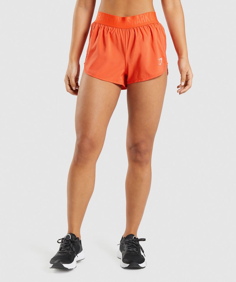 Women\'s Gymshark Training Loose Fit Shorts Orange | USA  1908-STNWQ