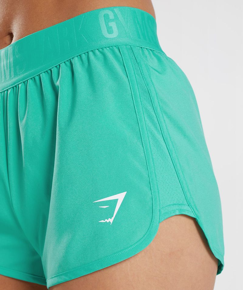 Women's Gymshark Training Loose Fit Shorts Turquoise | USA  1985-QDJZX