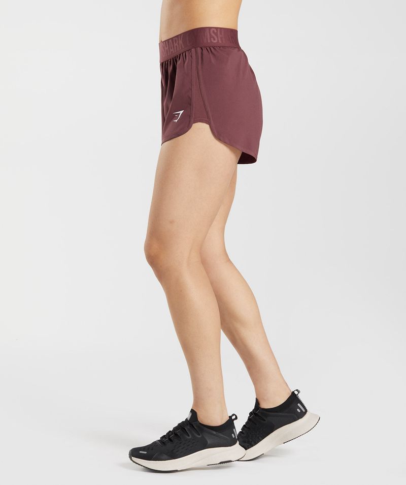 Women's Gymshark Training Loose Fit Shorts Burgundy | USA  5201-BYEKM