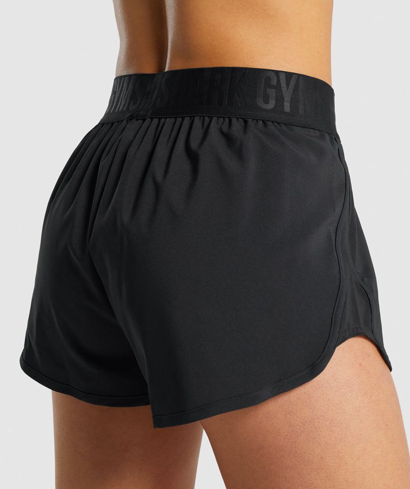 Women's Gymshark Training Loose Fit Shorts Black | USA  7962-UEQAZ