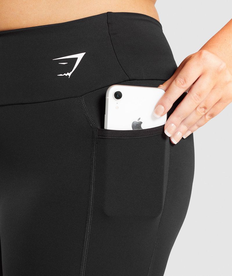 Women's Gymshark Training Mesh Pocket Leggings Black | USA  1386-WGUTK