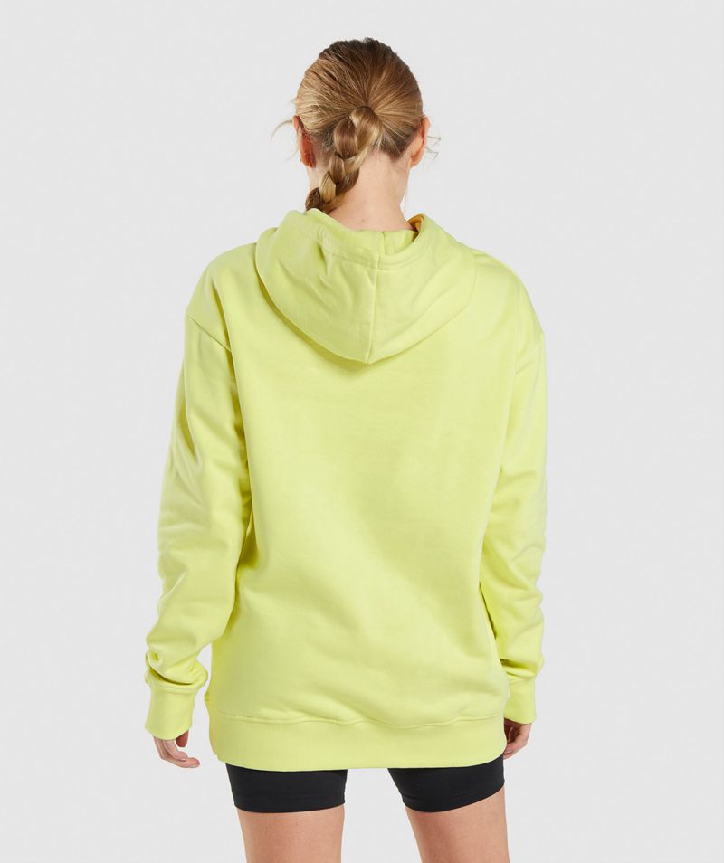 Women's Gymshark Training Oversized Hoodie Yellow | USA  1736-XFUGY