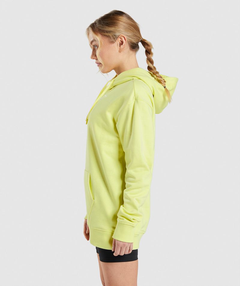 Women's Gymshark Training Oversized Hoodie Yellow | USA  1736-XFUGY