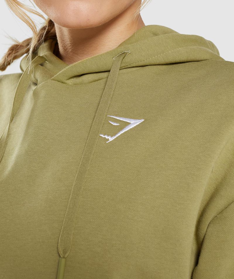 Women's Gymshark Training Oversized Hoodie Green | USA  2391-GUYQP