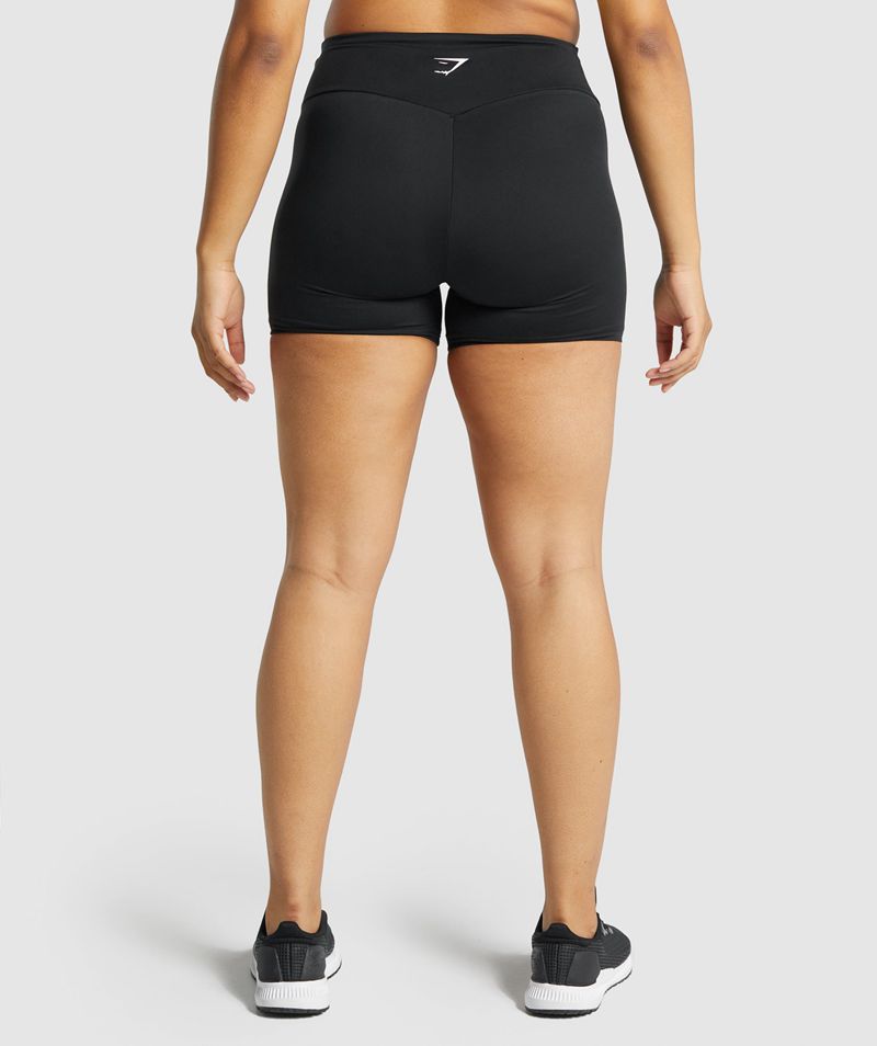 Women's Gymshark Training Shorts Black | USA  9754-AGOLX