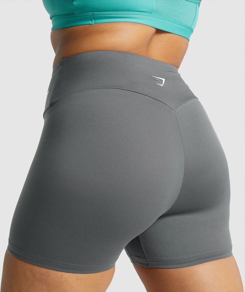 Women's Gymshark Training Shorts Grey | USA  5762-NPAQM