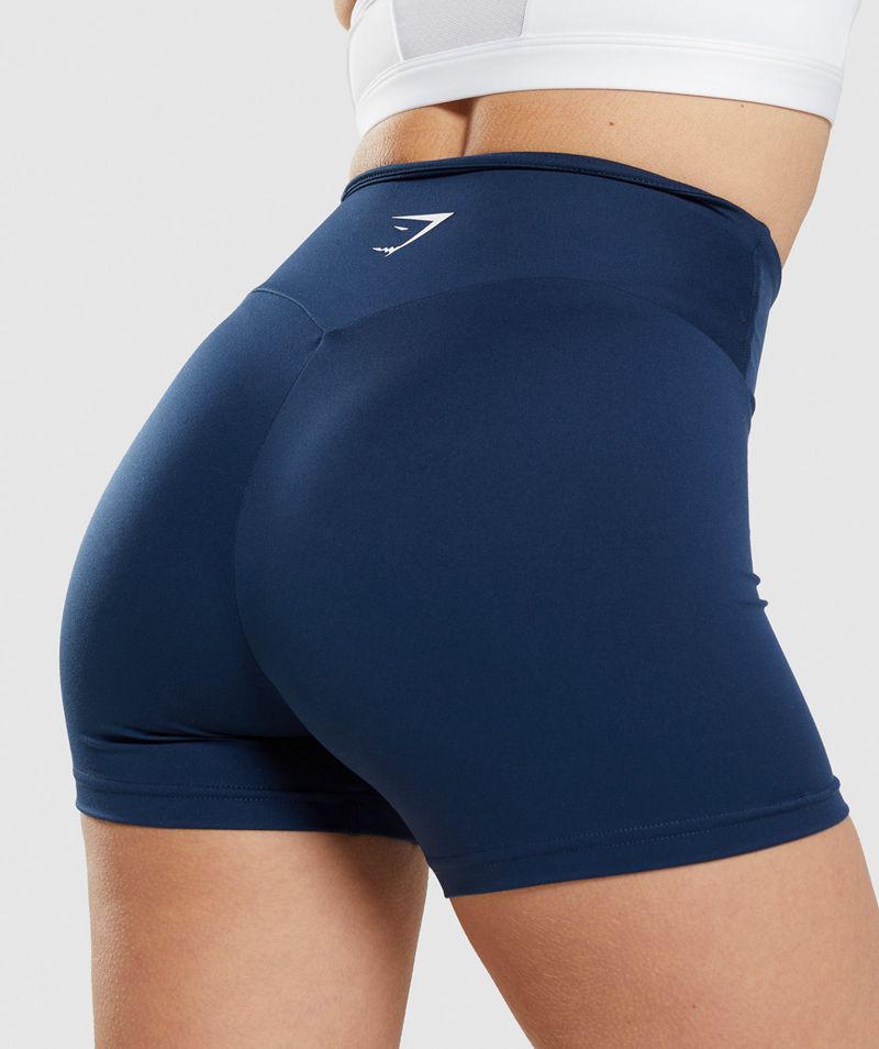 Women's Gymshark Training Shorts Navy | USA  2150-OWARD