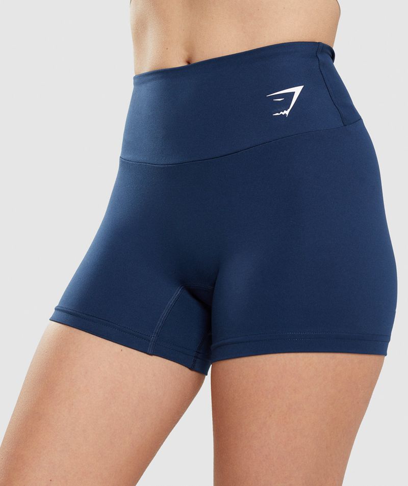 Women's Gymshark Training Shorts Navy | USA  2150-OWARD