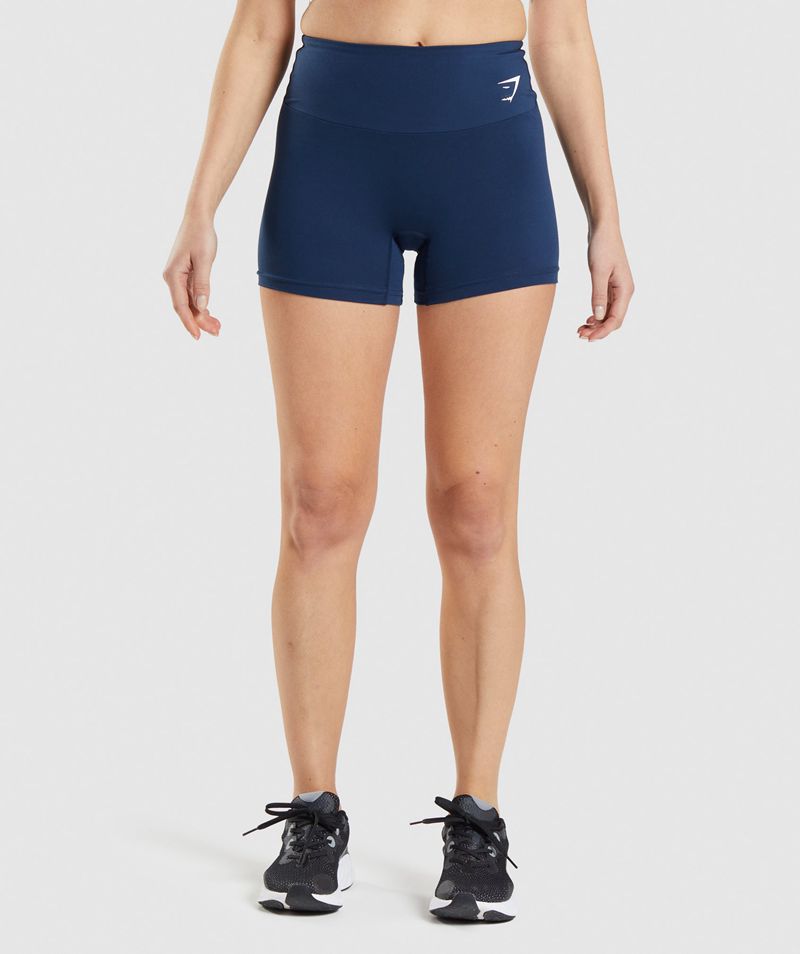 Women\'s Gymshark Training Shorts Navy | USA  2150-OWARD