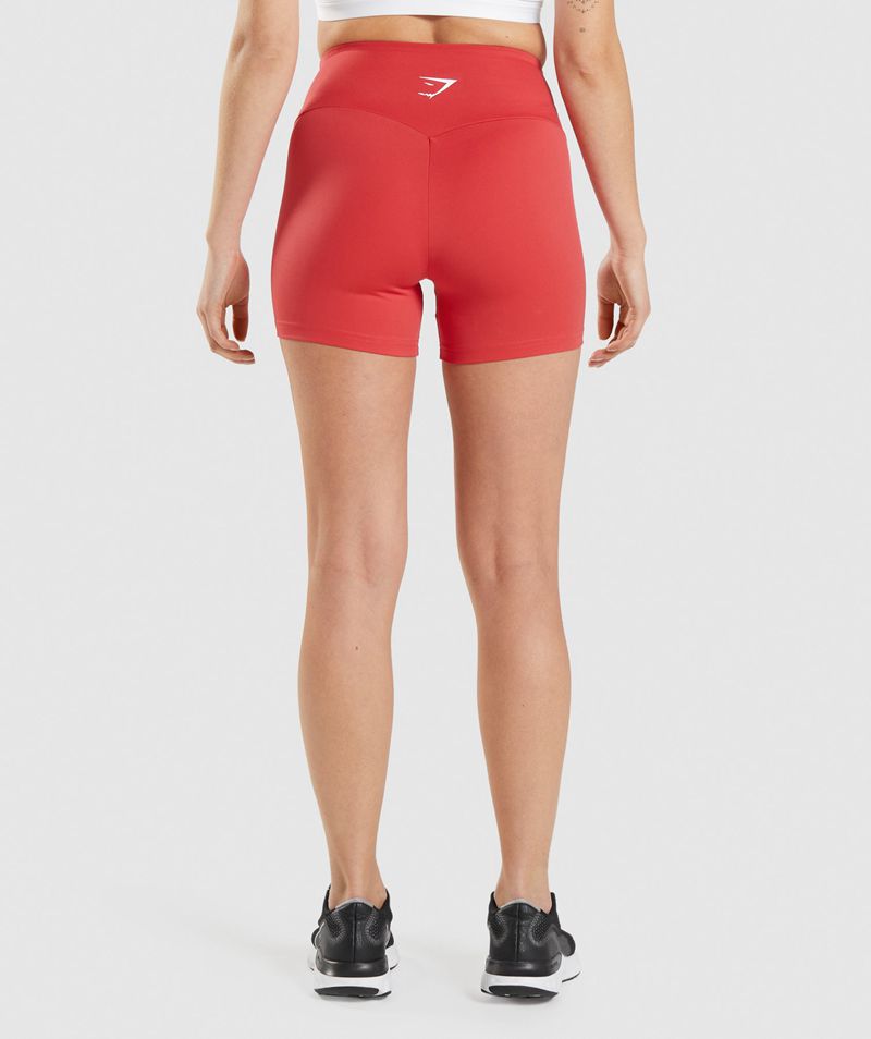 Women's Gymshark Training Shorts Red | USA  2064-OKRNW