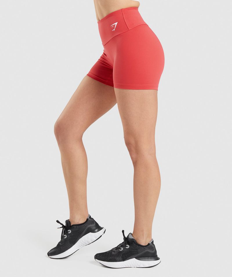 Women's Gymshark Training Shorts Red | USA  2064-OKRNW