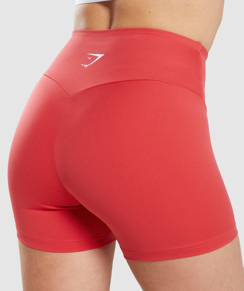 Women's Gymshark Training Shorts Red | USA  2064-OKRNW