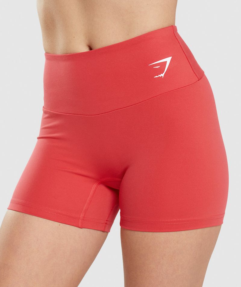 Women's Gymshark Training Shorts Red | USA  2064-OKRNW