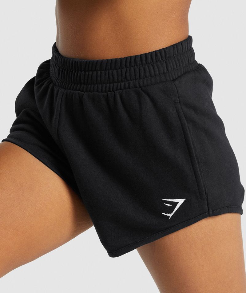 Women's Gymshark Training Sweat Shorts Black | USA  1723-IFHAB