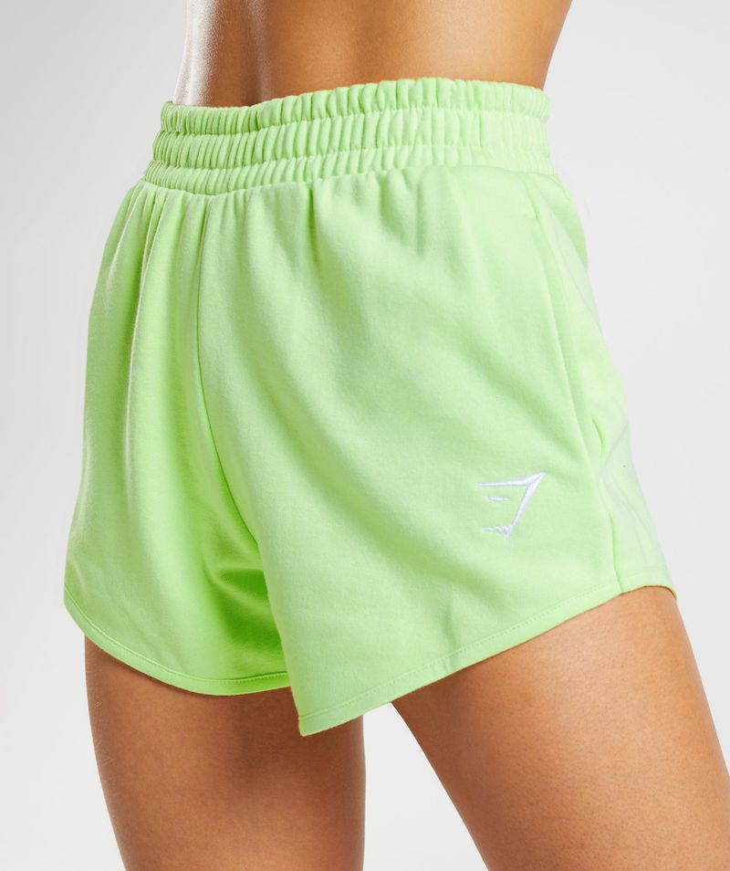 Women's Gymshark Training Sweat Shorts Green | USA  0471-QXMON