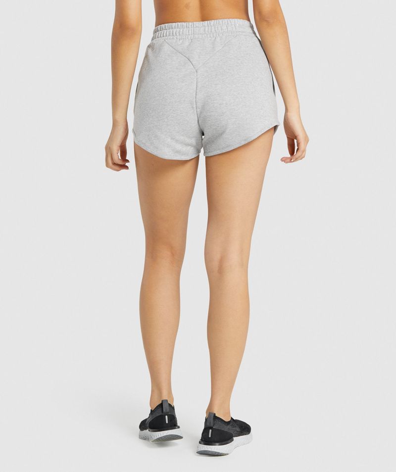 Women's Gymshark Training Sweat Shorts Light Grey | USA  4308-CIDUA