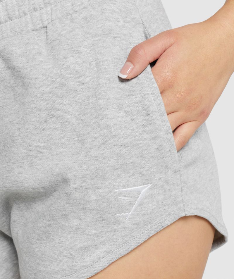 Women's Gymshark Training Sweat Shorts Light Grey | USA  4308-CIDUA