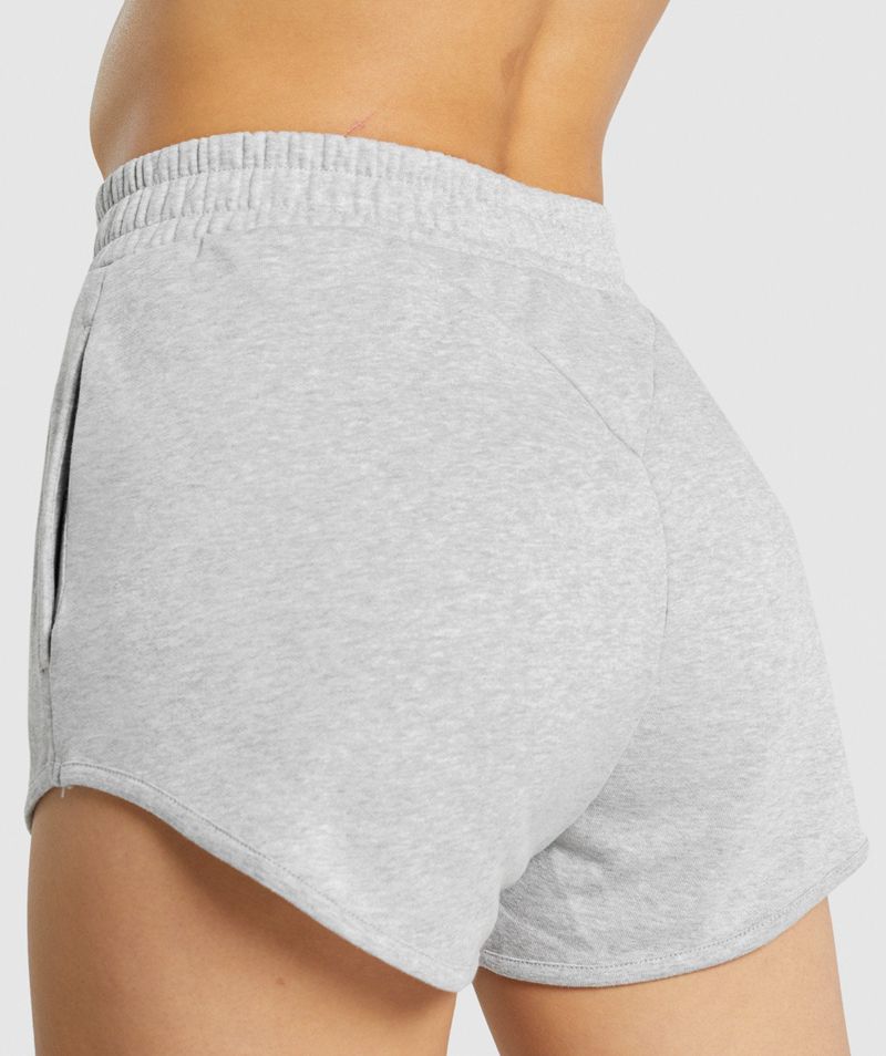 Women's Gymshark Training Sweat Shorts Light Grey | USA  4308-CIDUA