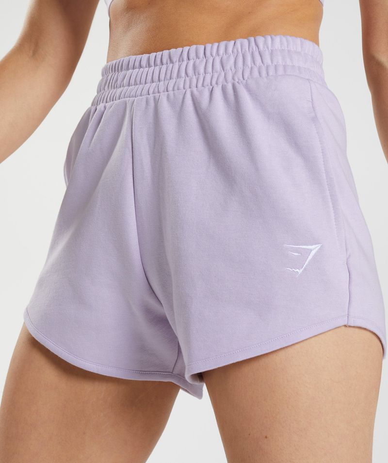 Women's Gymshark Training Sweat Shorts Purple | USA  2065-WLCEV