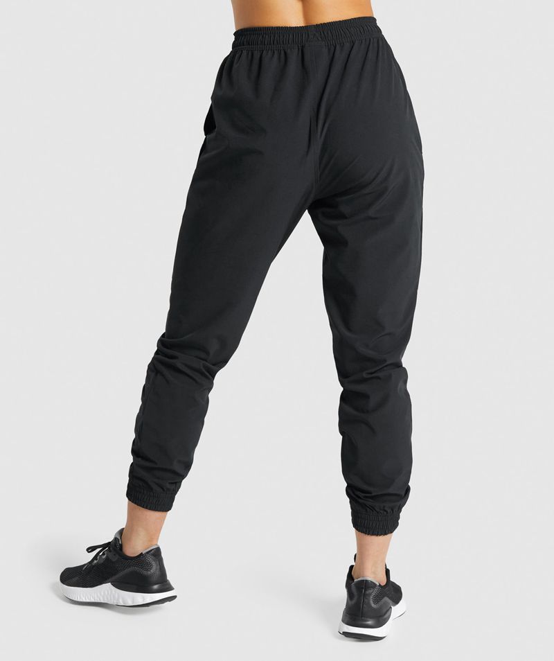 Women's Gymshark Training Woven Joggers Black | USA  7398-PVIHG