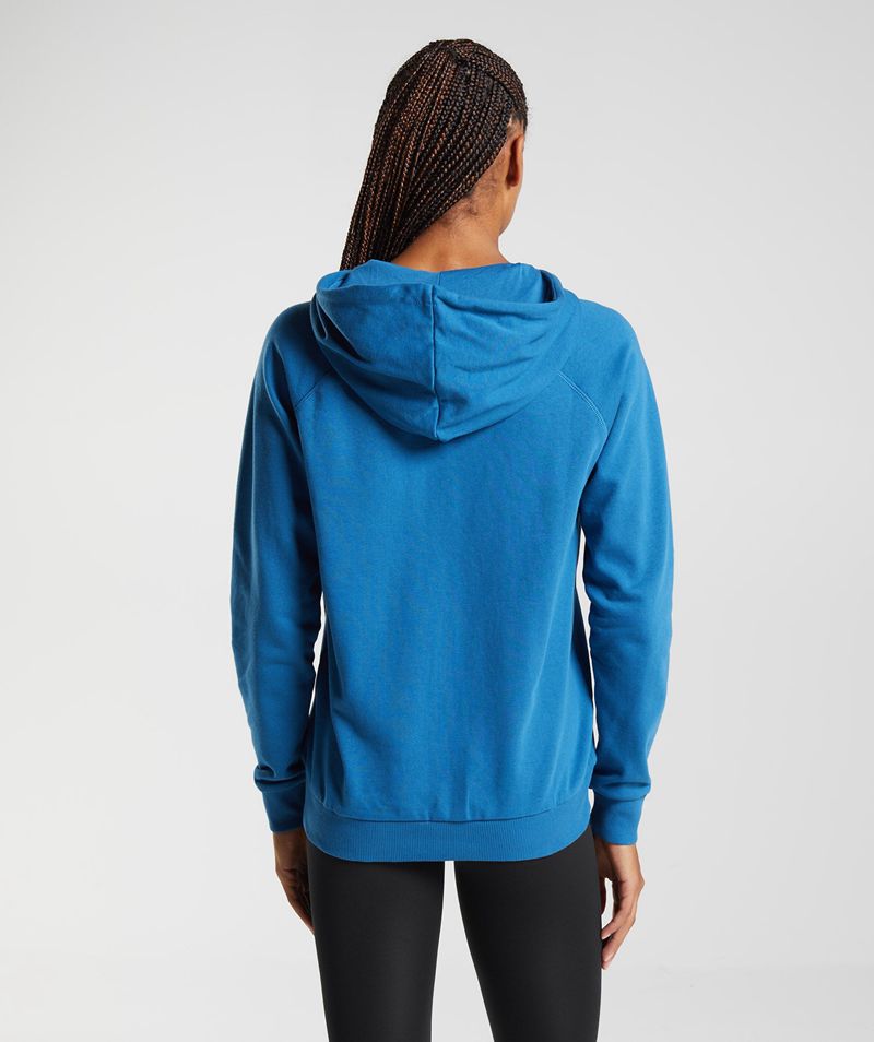 Women's Gymshark Training Zip Hoodie Blue | USA  5146-WZVUO