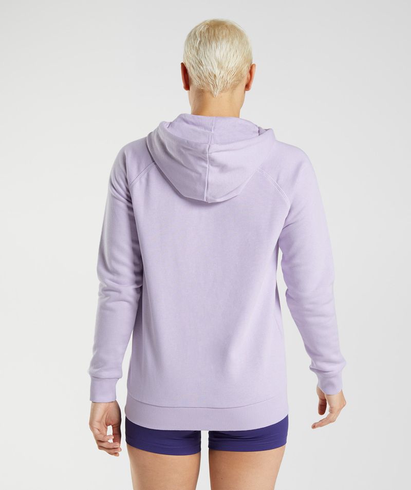 Women's Gymshark Training Zip Hoodie Purple | USA  5289-VUYTP