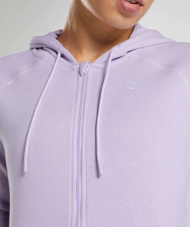 Women's Gymshark Training Zip Hoodie Purple | USA  5289-VUYTP