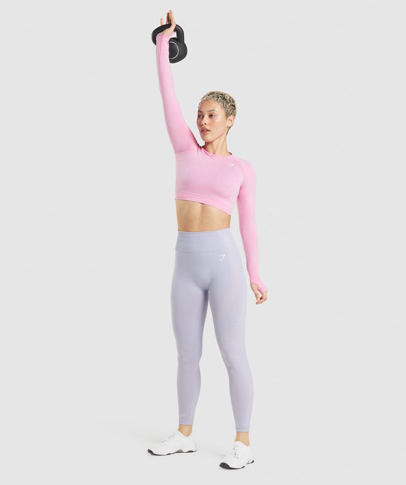 Women's Gymshark Vital Seamless 2.0 Crop Tops Pink | USA  2016-SYZMQ