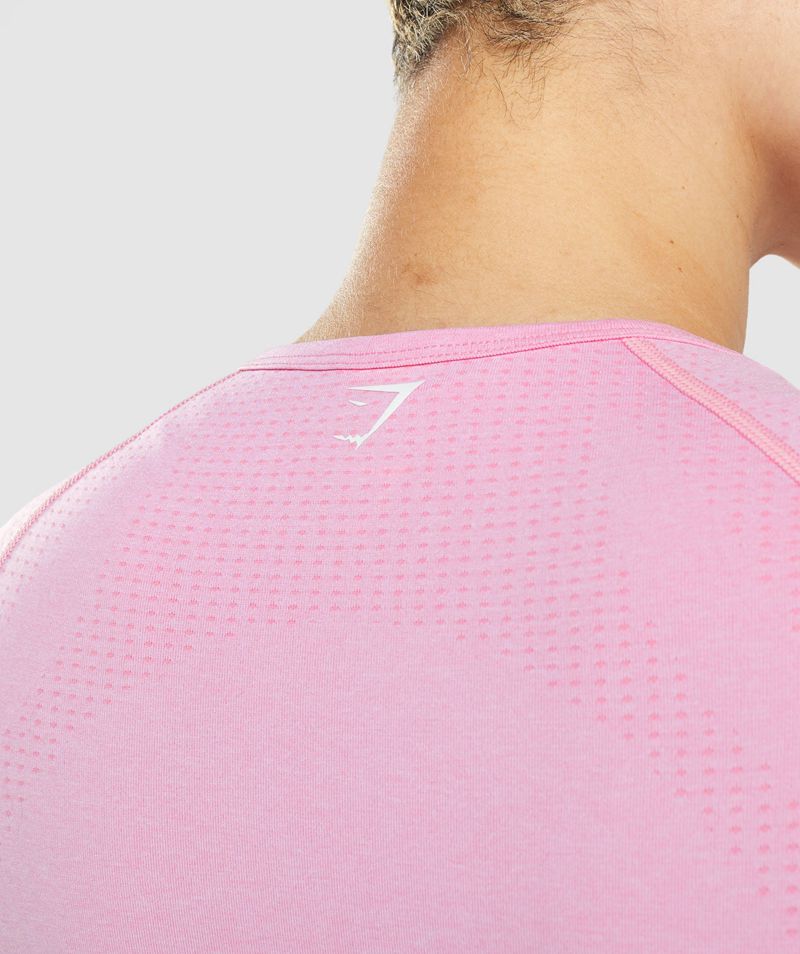 Women's Gymshark Vital Seamless 2.0 Crop Tops Pink | USA  2016-SYZMQ