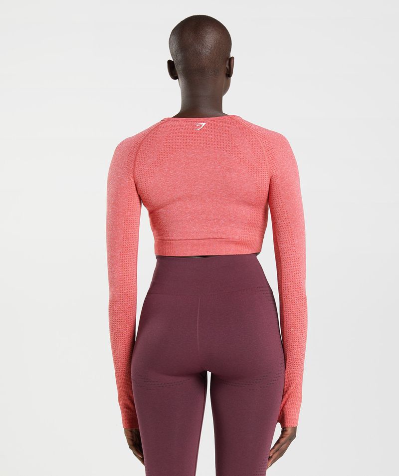 Women's Gymshark Vital Seamless 2.0 Crop Tops Red | USA  2398-GEVZW