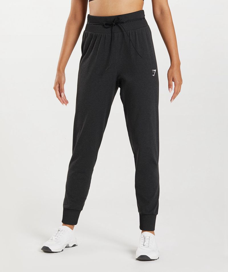 Women\'s Gymshark Vital Seamless 2.0 Joggers Black | USA  0412-ZGKPY