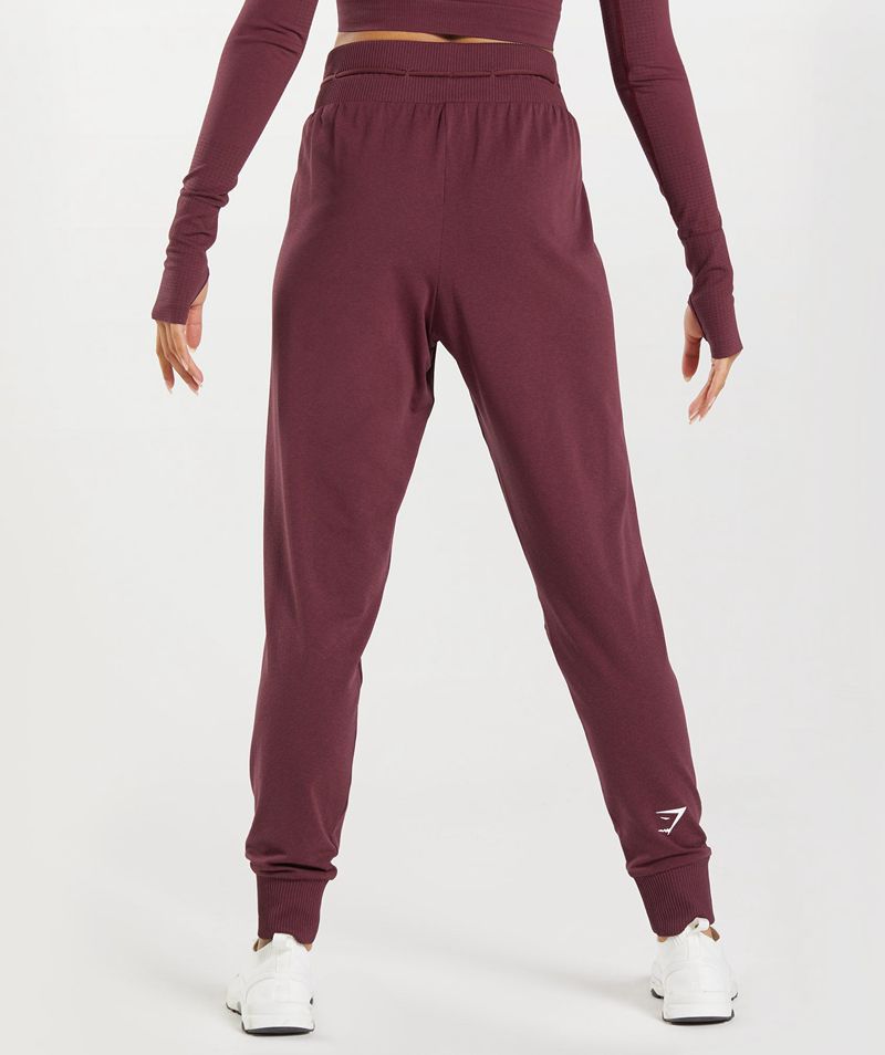 Women's Gymshark Vital Seamless 2.0 Joggers Burgundy | USA  1436-LBVWH