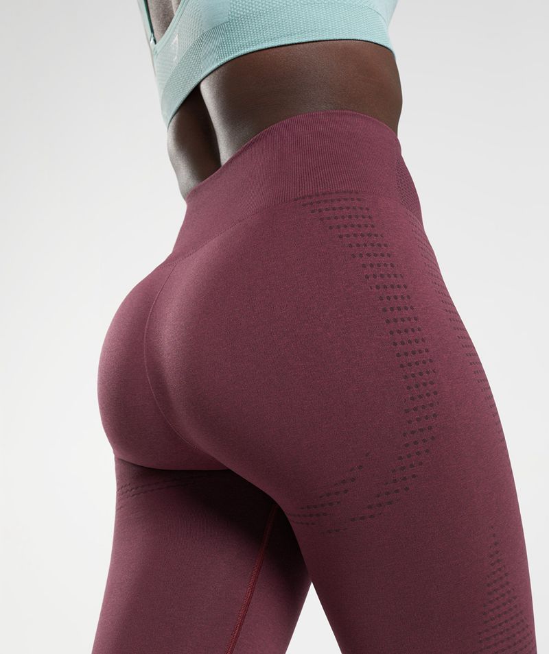 Women's Gymshark Vital Seamless 2.0 Leggings Burgundy | USA  0132-RHDZN