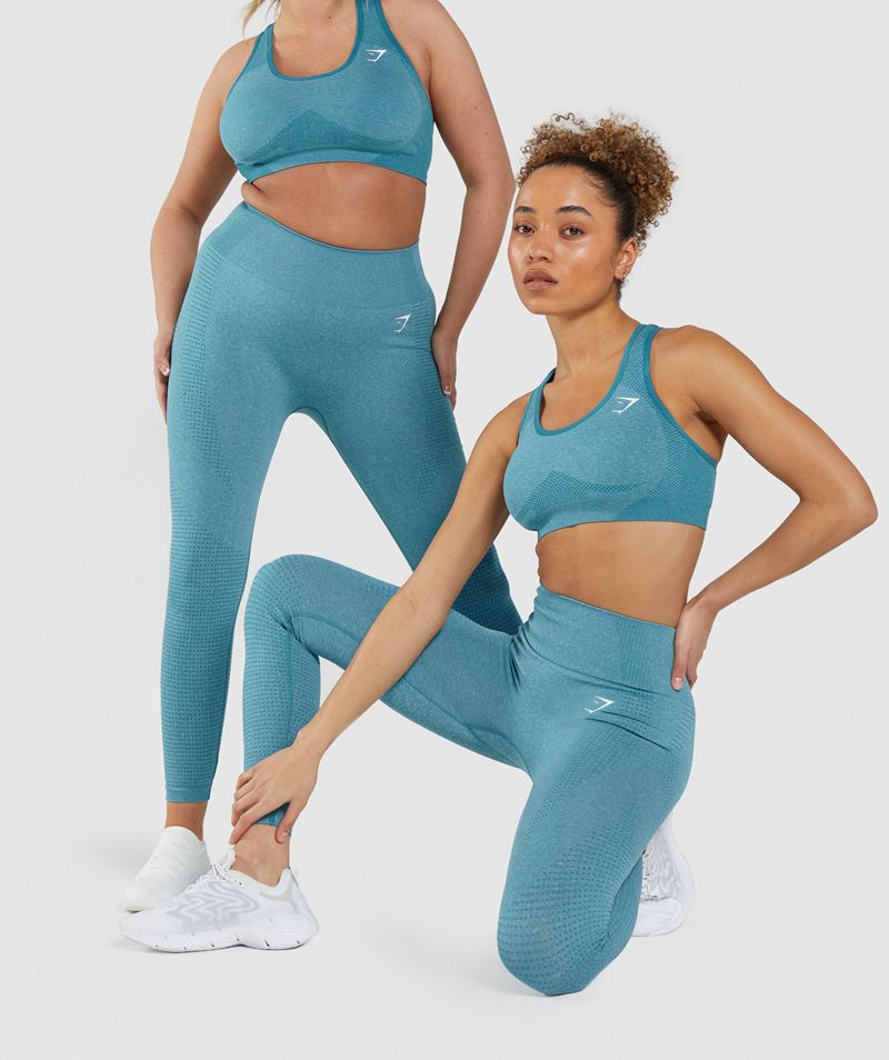 Women's Gymshark Vital Seamless 2.0 Leggings Blue | USA  2469-NYCPZ