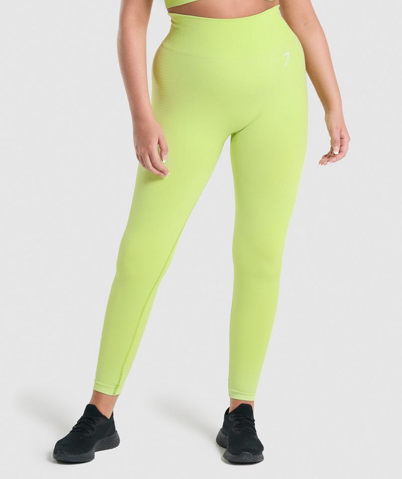 Women\'s Gymshark Vital Seamless 2.0 Leggings Yellow | USA  8923-IWYAP