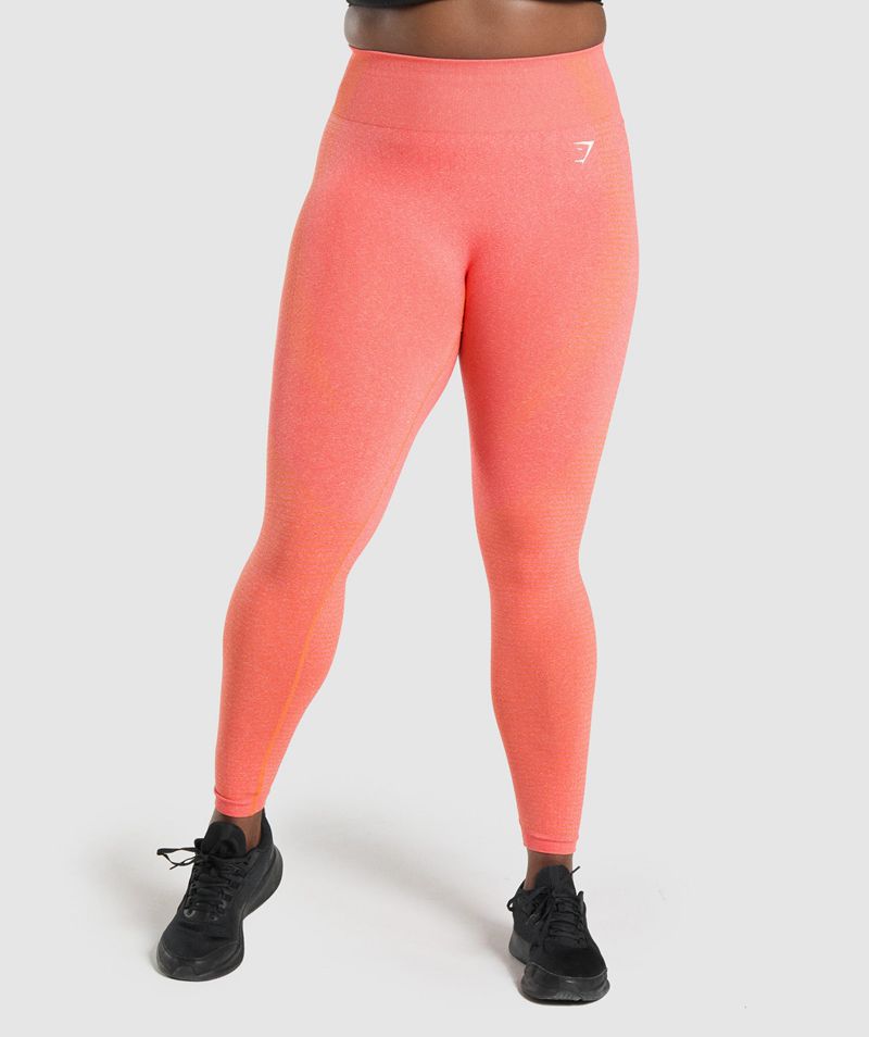 Women\'s Gymshark Vital Seamless 2.0 Leggings Orange | USA  9126-WIZVO