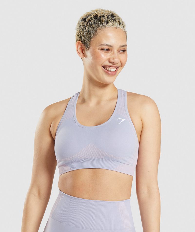 Women\'s Gymshark Vital Seamless 2.0 Sports Bra Blue | USA  9574-WSUMK