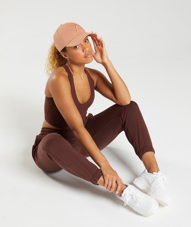 Women's Gymshark Whitney Baseball Caps Beige | USA  4597-ACWHQ