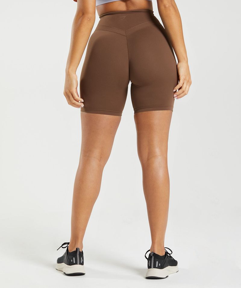 Women's Gymshark Whitney Cycling Shorts Brown | USA  8069-XLHJG