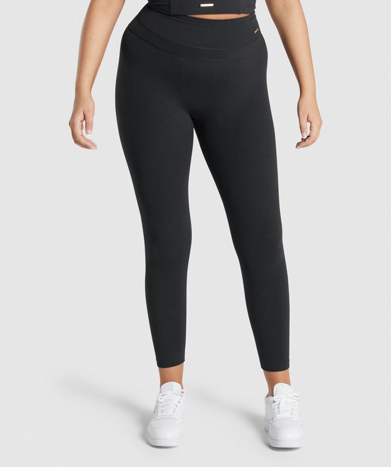 Women\'s Gymshark Whitney High Rise Leggings Black | USA  1927-ZQHRY