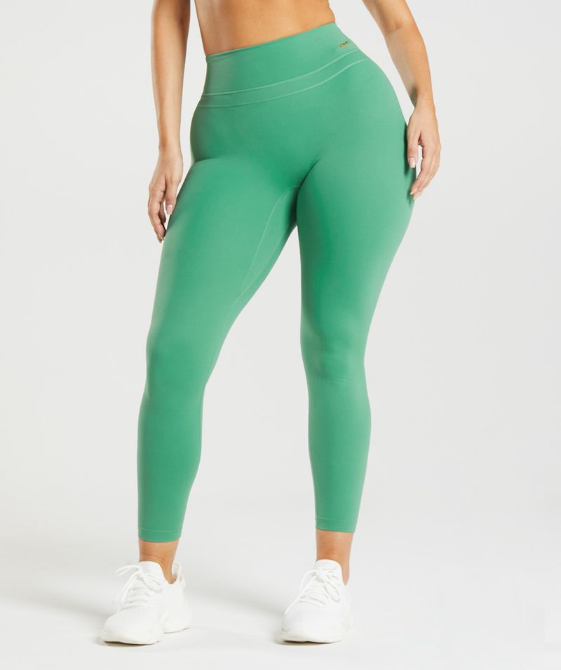 Women\'s Gymshark Whitney High Rise Leggings Green | USA  9621-PXGZW