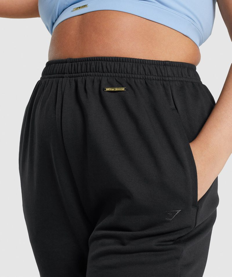 Women's Gymshark Whitney Loose Joggers Black | USA  5794-JGSRU