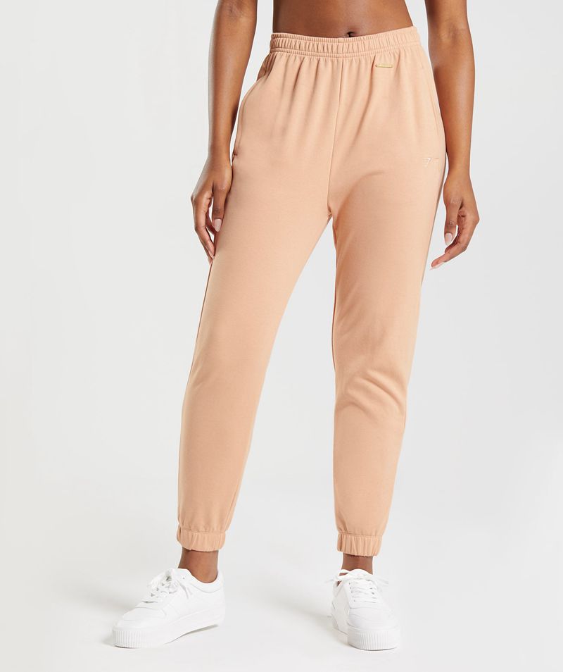 Women\'s Gymshark Whitney Loose Joggers Beige | USA  8765-ENZPA