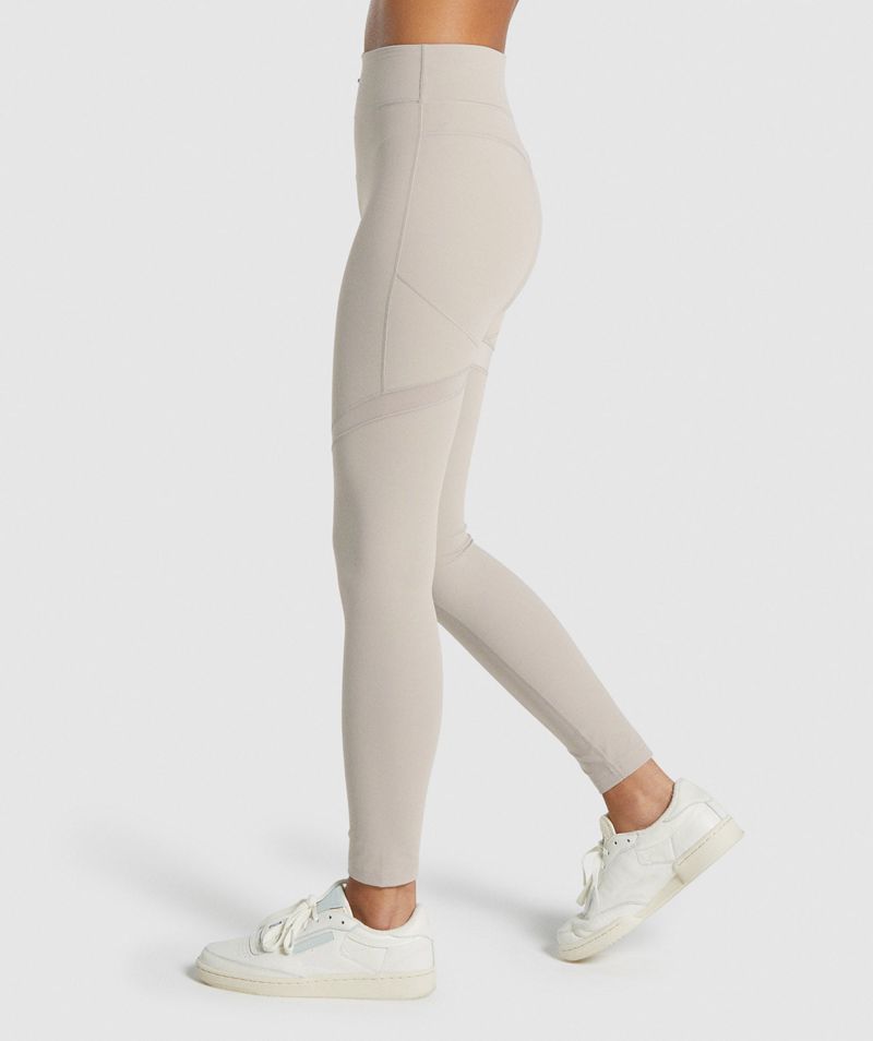 Women's Gymshark Whitney Mesh Leggings Grey | USA  5024-QWNRU