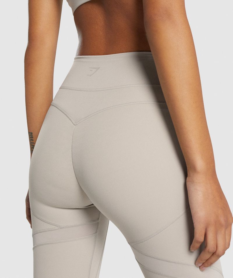 Women's Gymshark Whitney Mesh Leggings Grey | USA  5024-QWNRU