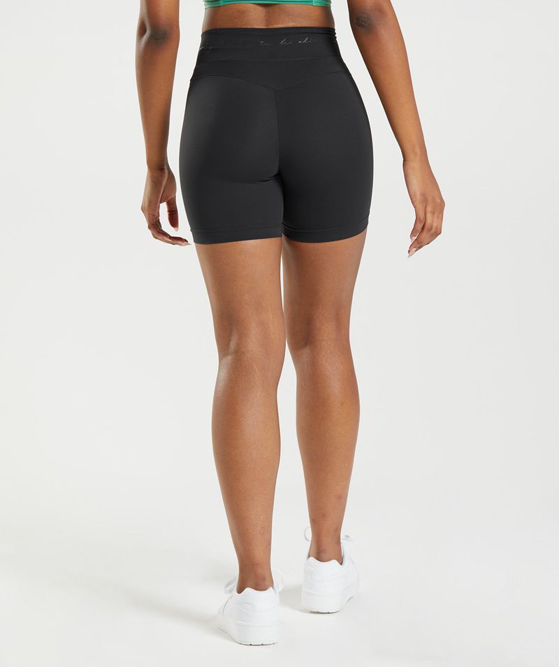 Women's Gymshark Whitney Mesh Shorts Black | USA  6539-EVOXT