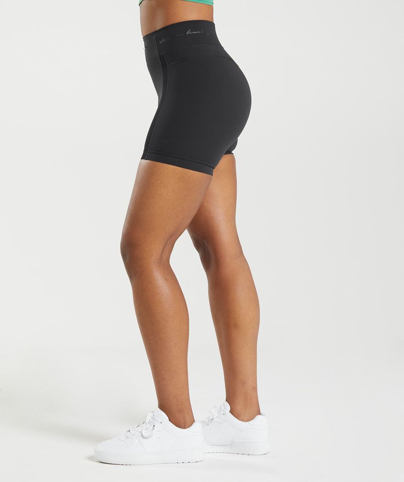 Women's Gymshark Whitney Mesh Shorts Black | USA  6539-EVOXT